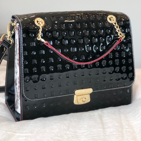 Cromia Bags Arcadia Embossed Flap Satchel Bag Poshmark